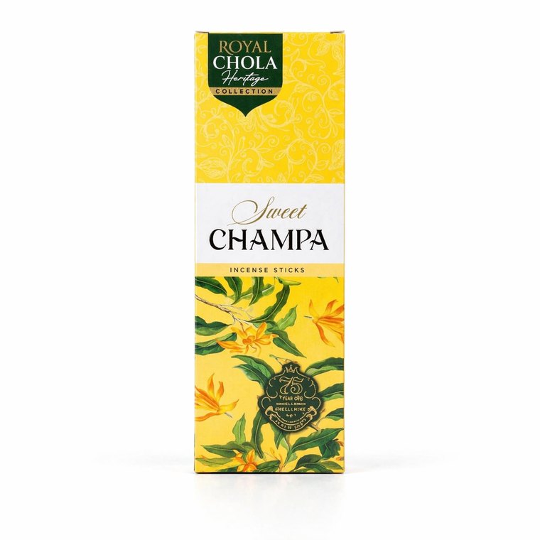 Sweet Champa incense stick pack, front of box