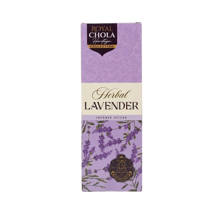 Herbal Lavender incense stick pack, front of box
